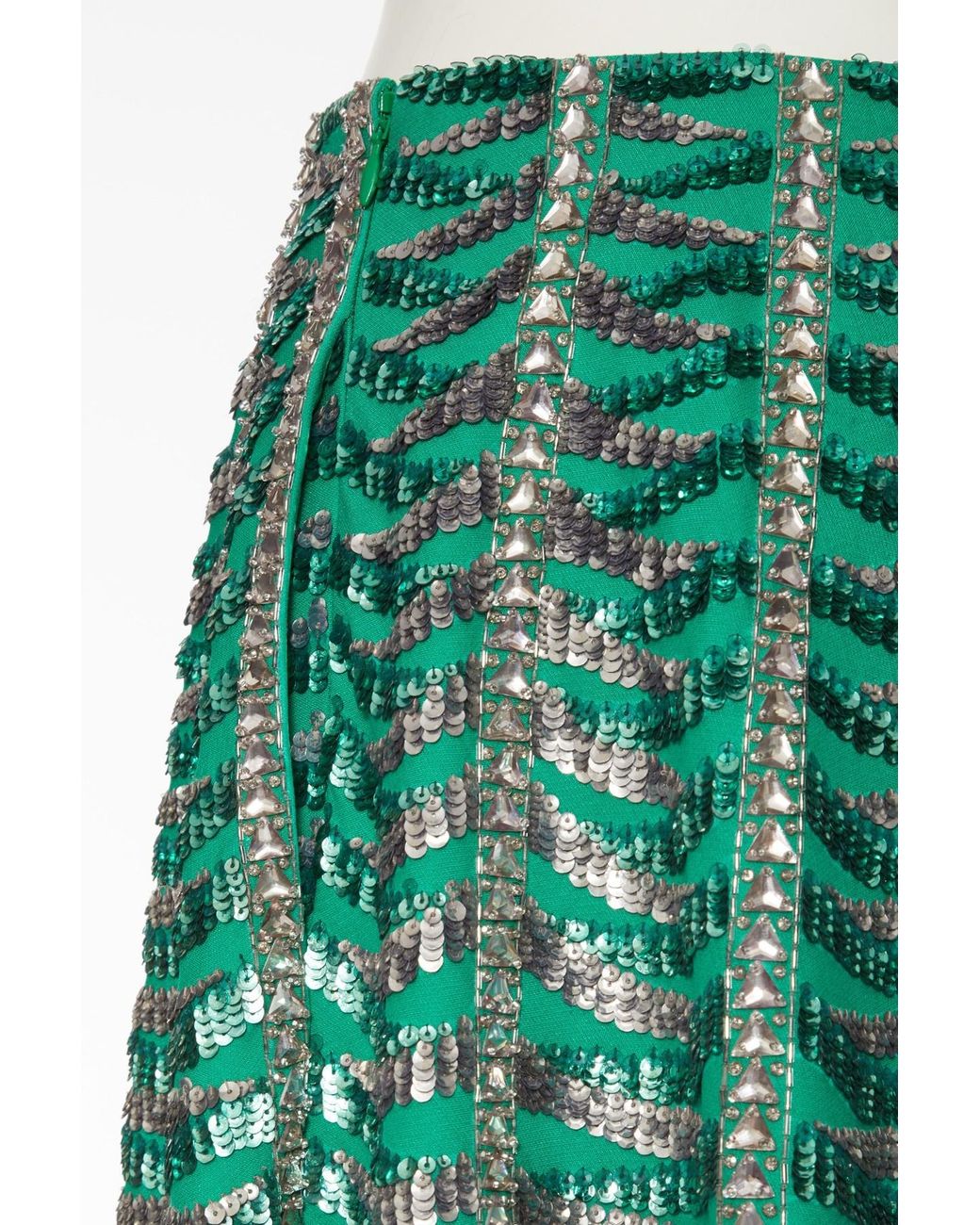 Valentino Green Pleated Skirts