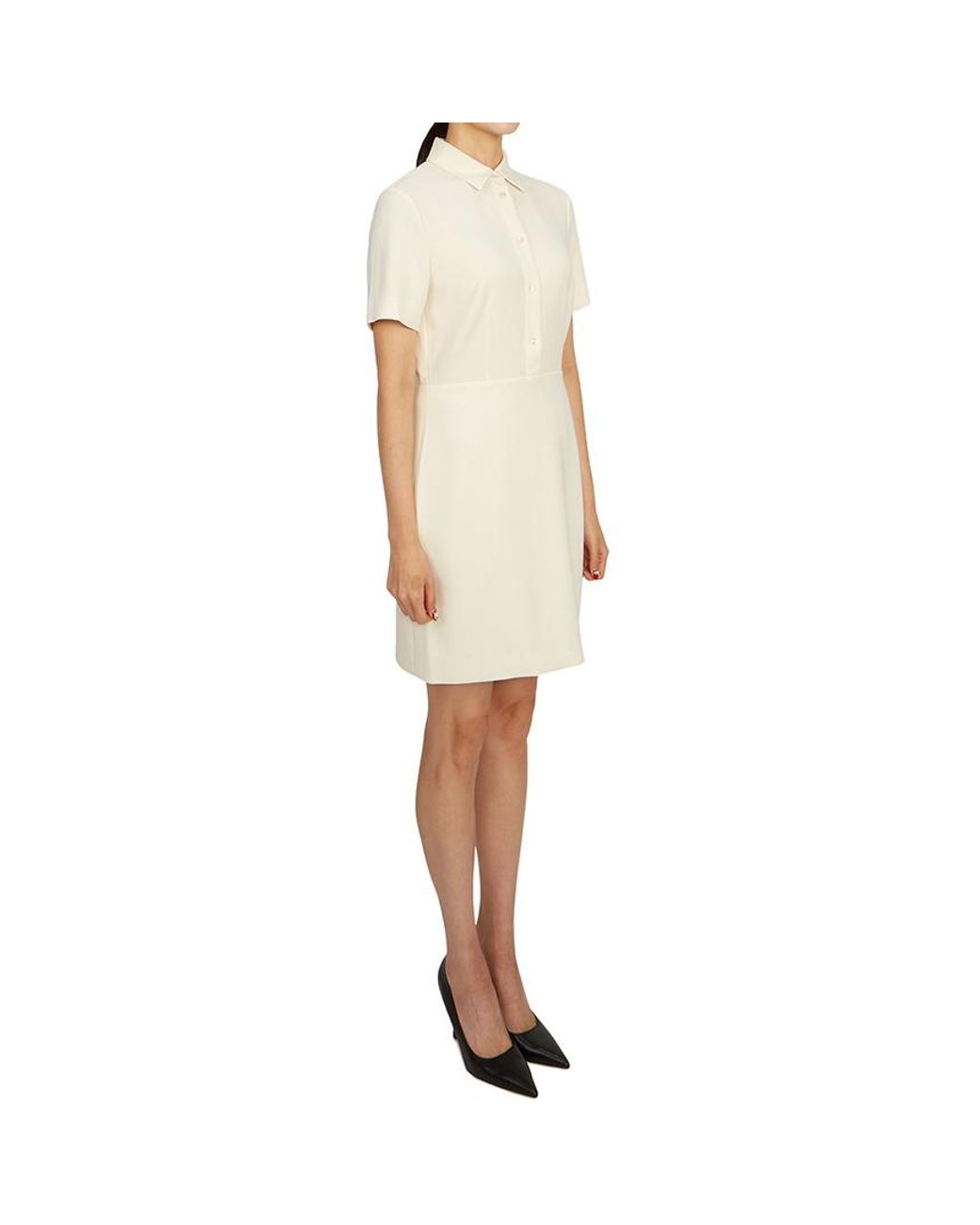 Theory White Short-Sleeved Dress