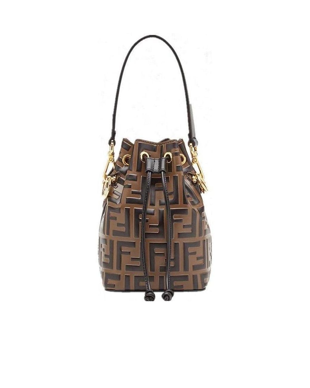 Fendi Brown Mon Tresor Mini Bucket Bag