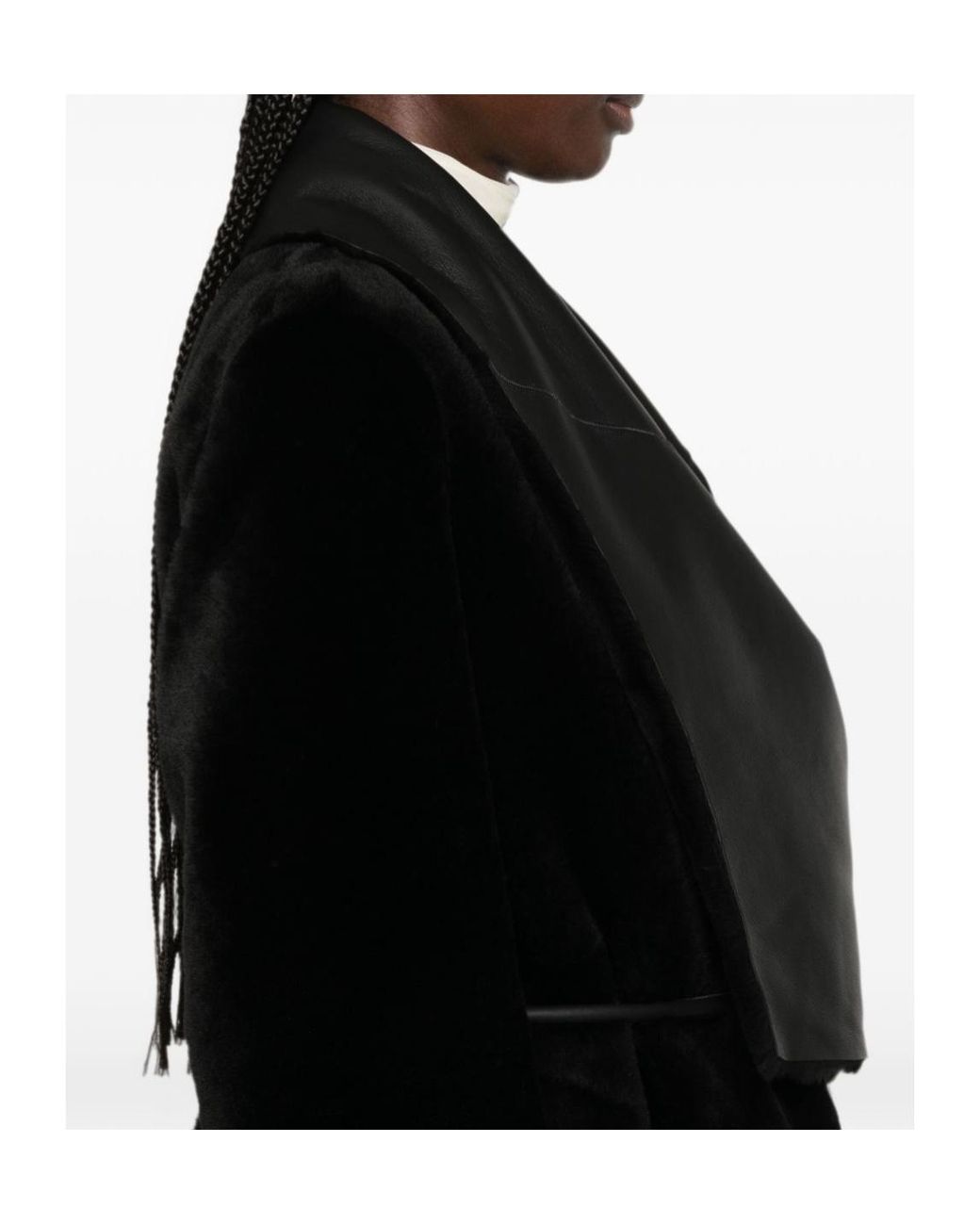 Blancha Black Long-Sleeved Coat