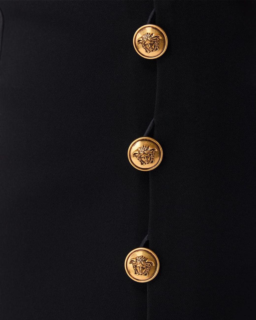 Versace Black Stretch Cady Mini Dress