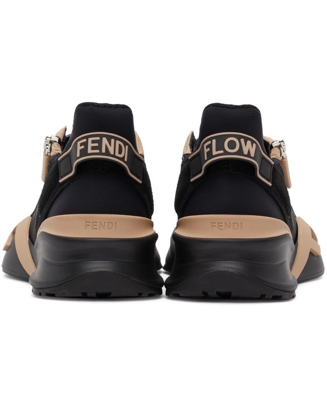 Fendi Black Flow Lace-Up Sneakers