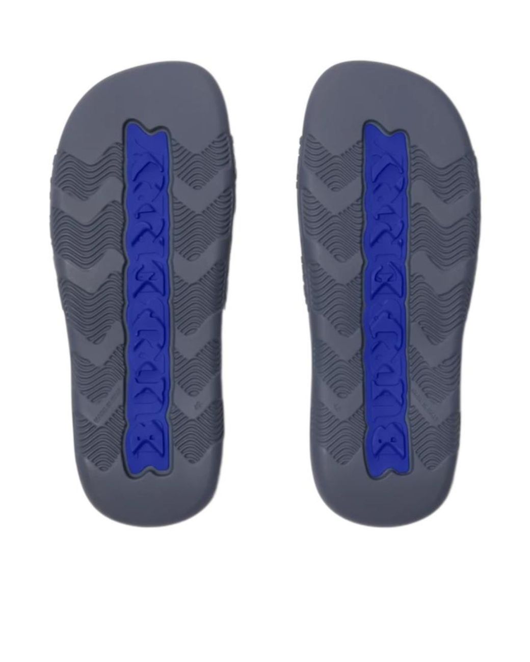 Burberry Blue Embossed Check Dive Slides for men