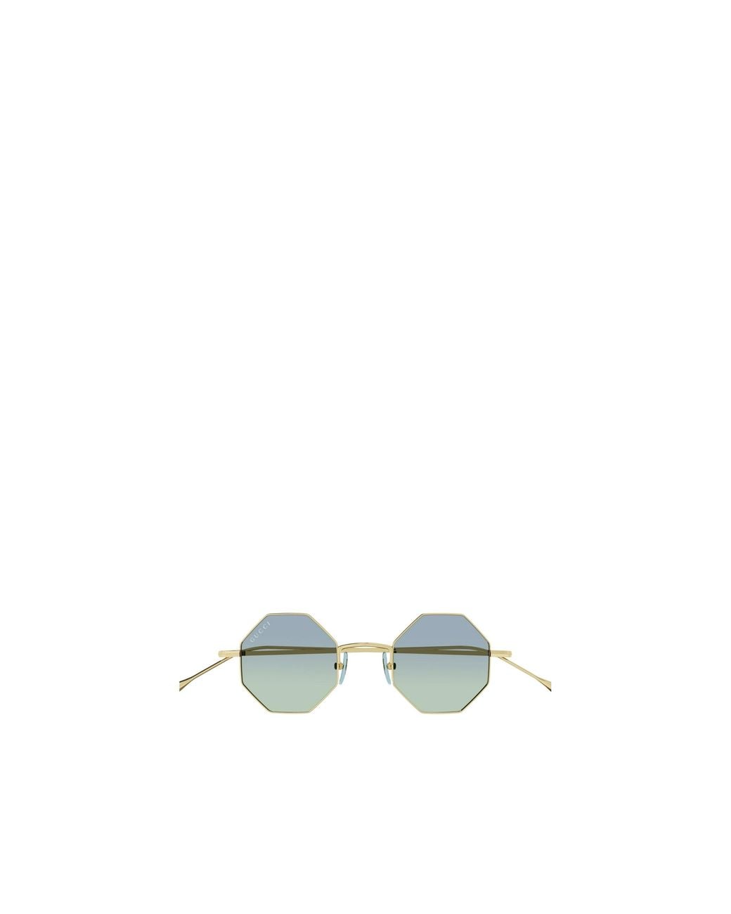 Gucci White Eyewear Geometric Frame Sunglasses for men