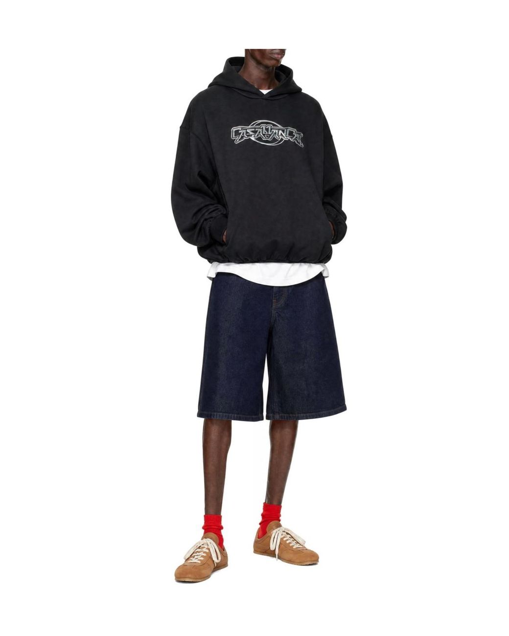 Casablanca Black Jersey Hoodie for men