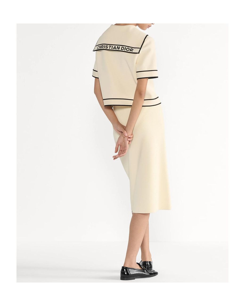 Dior Natural Short-Sleeved Jacket With Sailor Collar