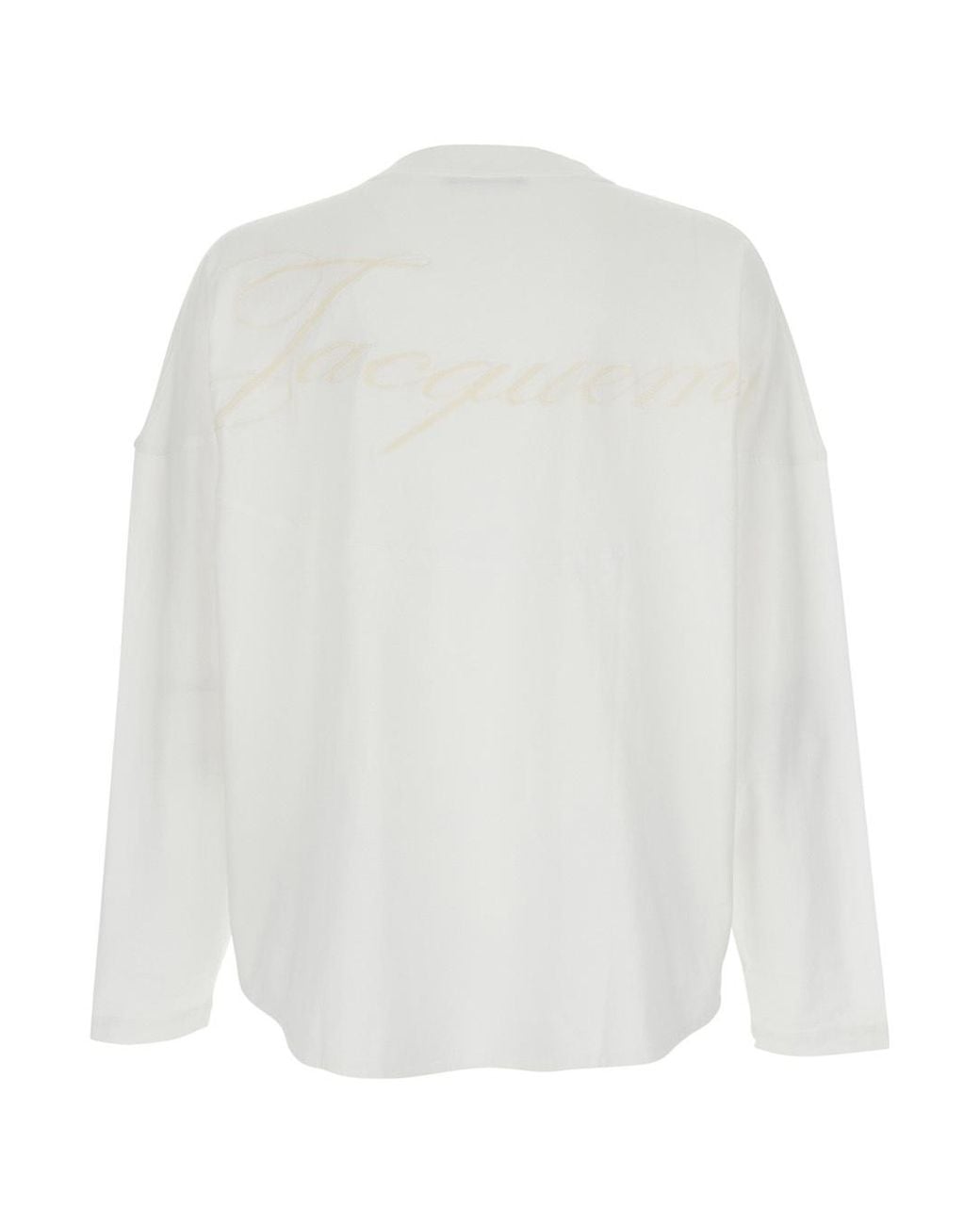 Jacquemus White Long-Sleeve Crewneck T-Shirt for men