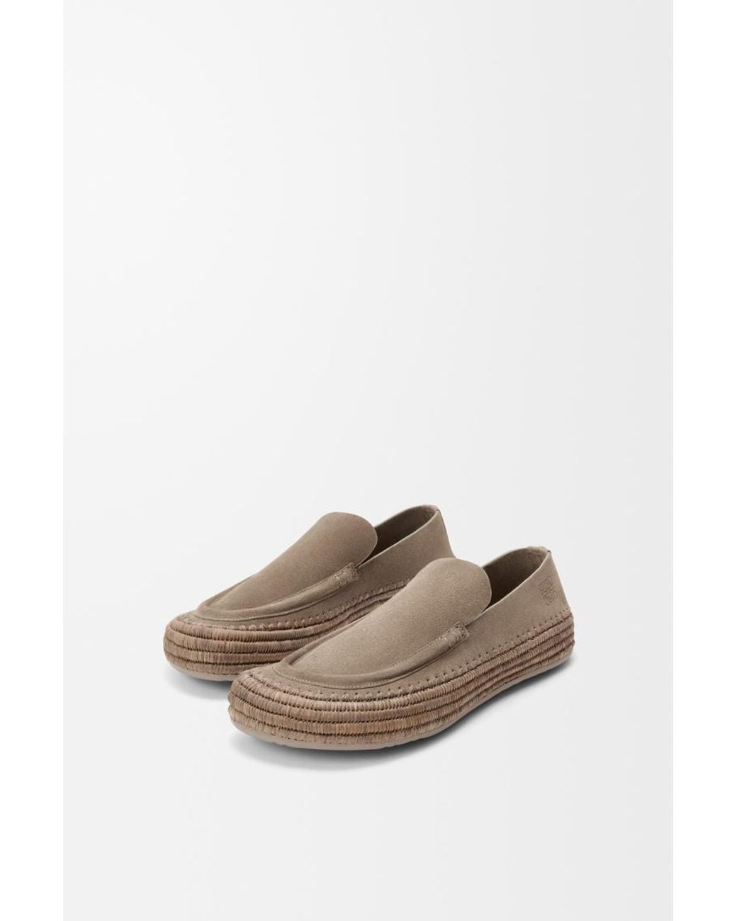 Loewe Brown Rio Raffia-Embroidery Espadrilles for men