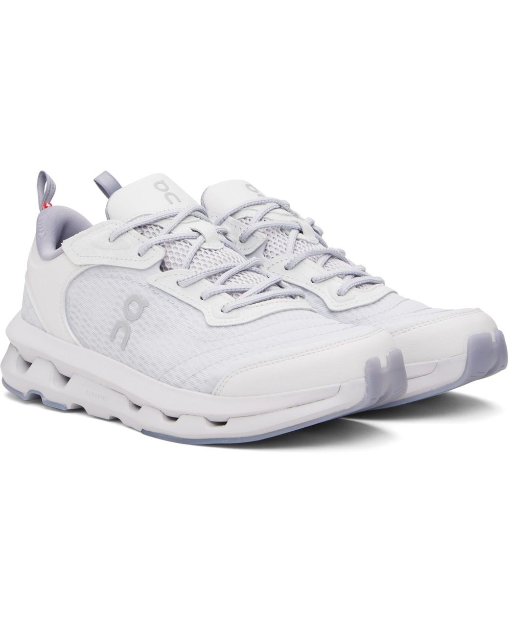 On Shoes White Logo-Print Sneakers