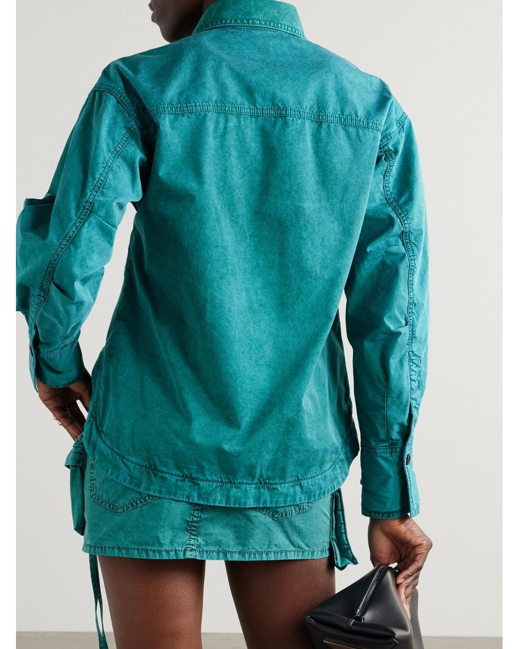 The Attico Green Denim Shirt
