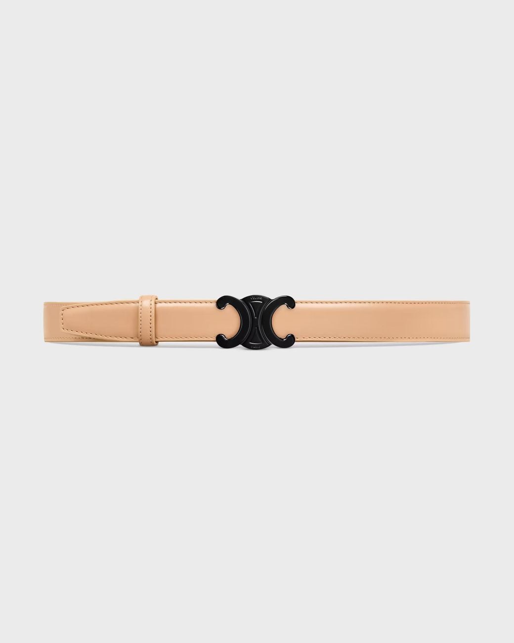 Céline White Triomphe Buckle Reversible Strap 25Mm