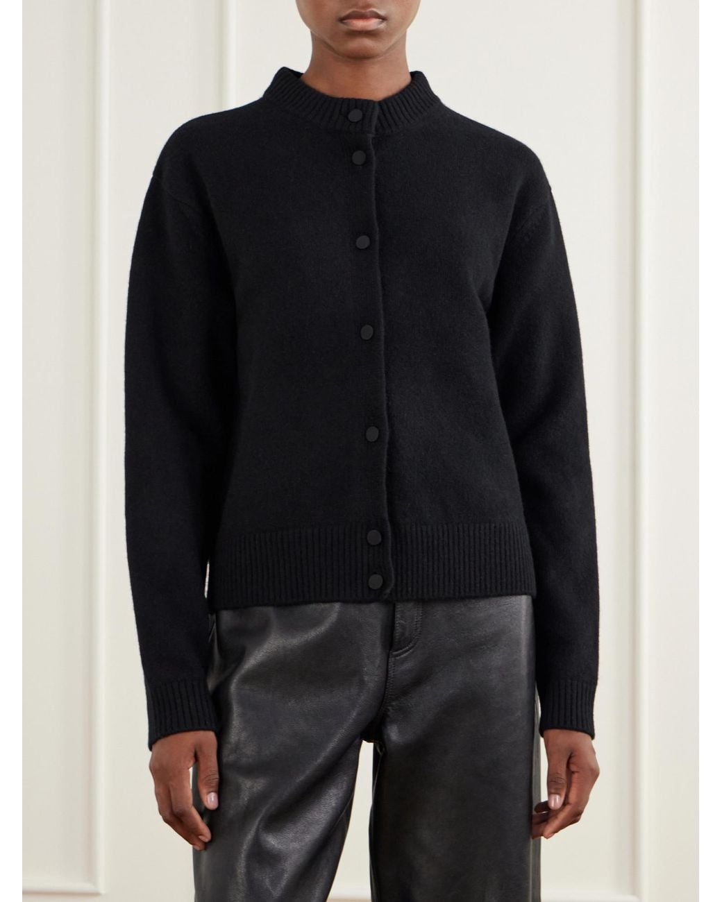Rohe Black Simple Knitted Cardigan