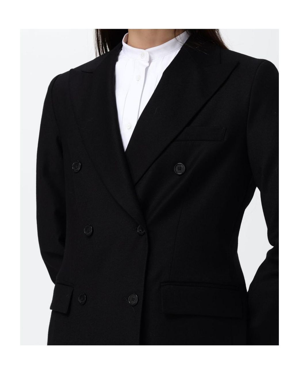 Barena Black Double-Breasted Long-Sleeved Jacket