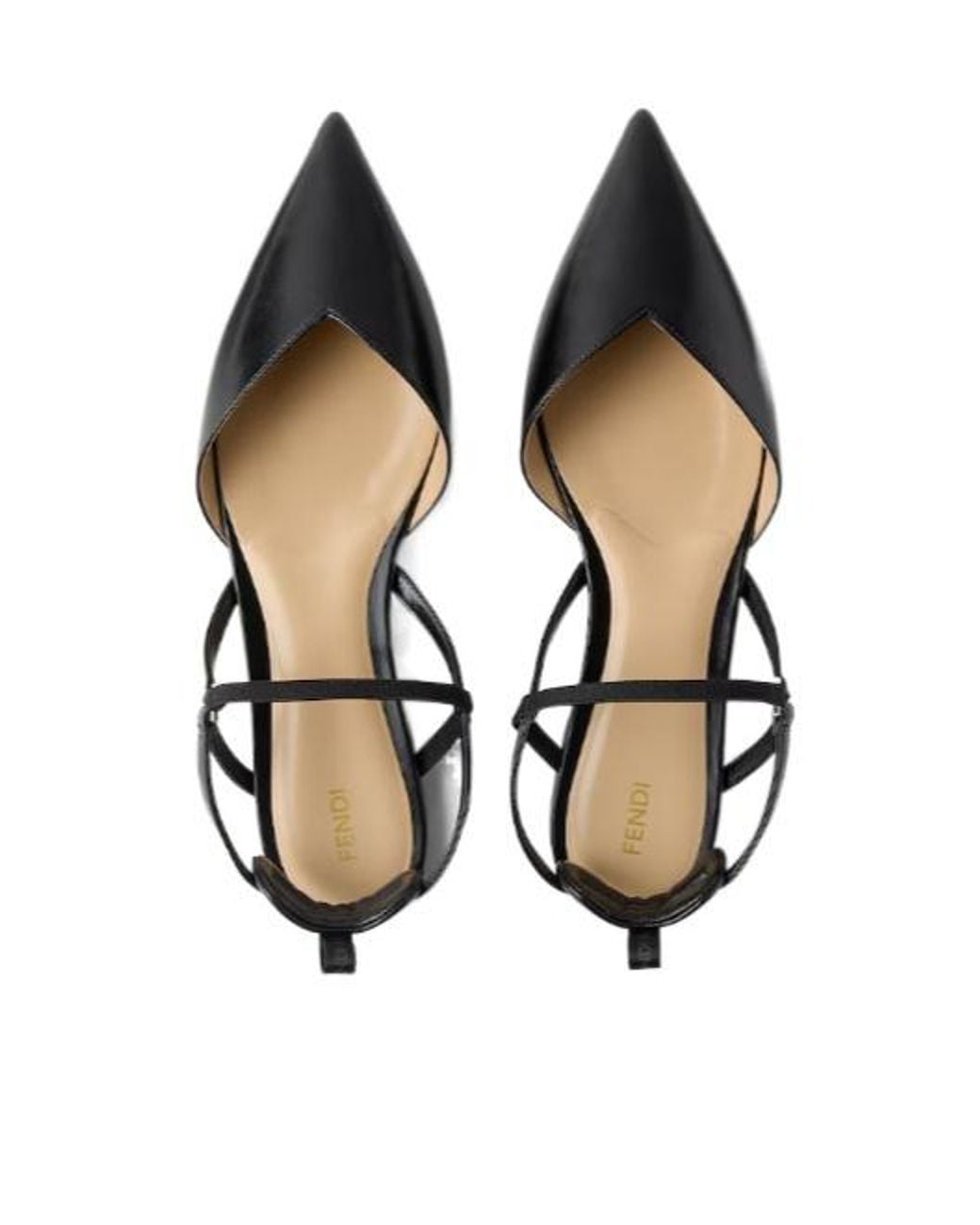 Fendi Black Very Colibrì Leather Low-Heeled Slingbacks