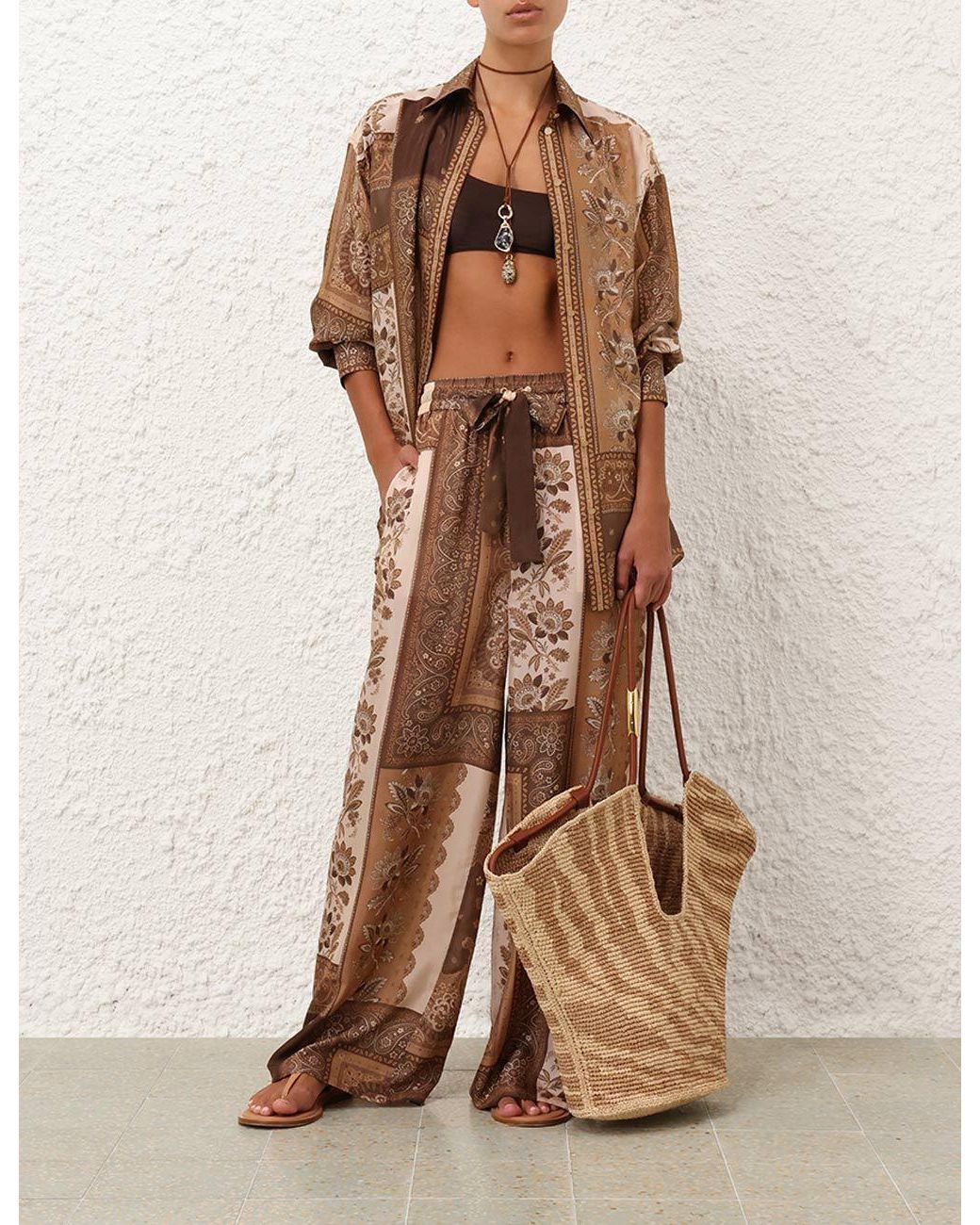 Zimmermann Brown Lucky Manstyle Shirt