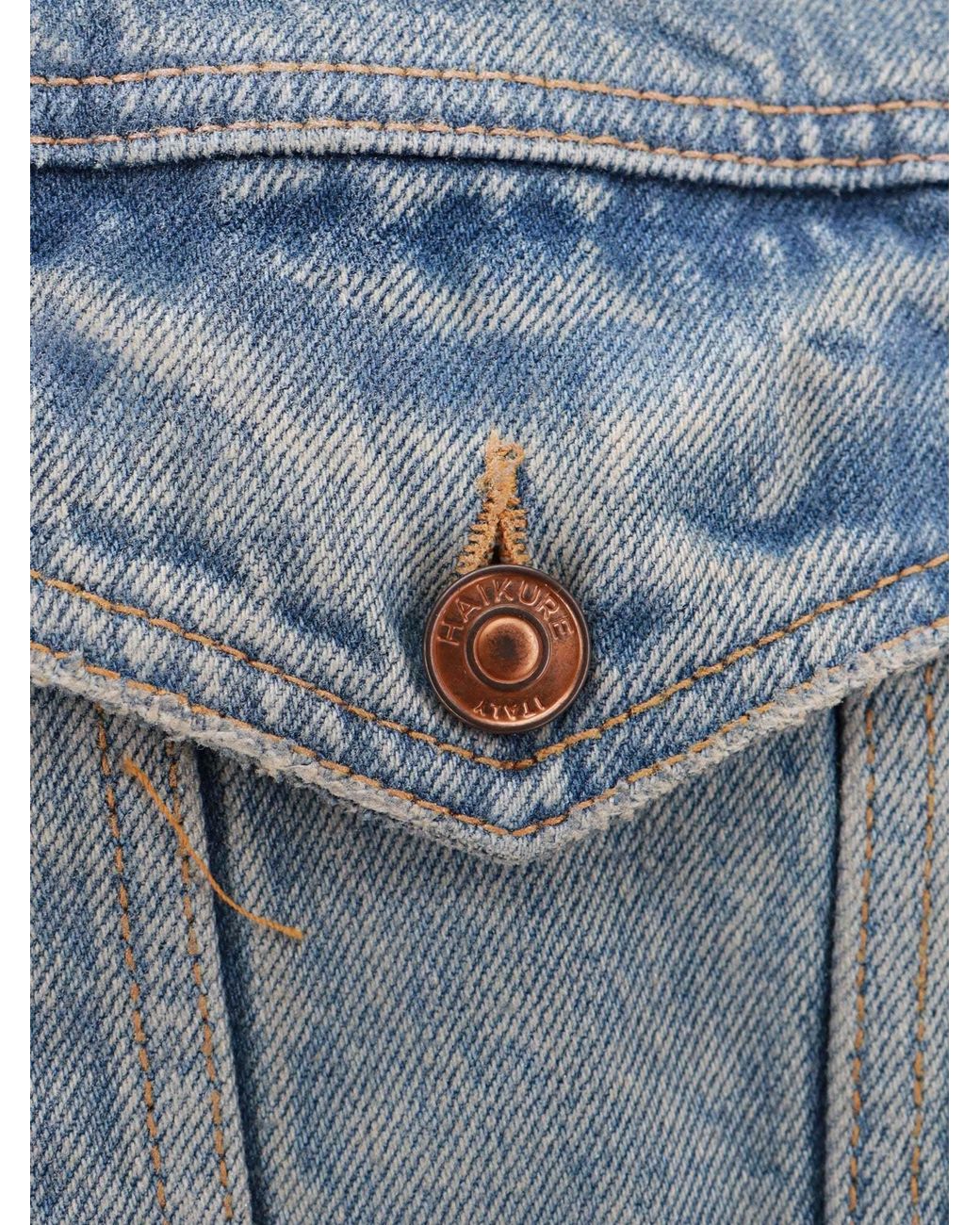 Haikure Blue Richie Button-Fastening Denim Jacket for men