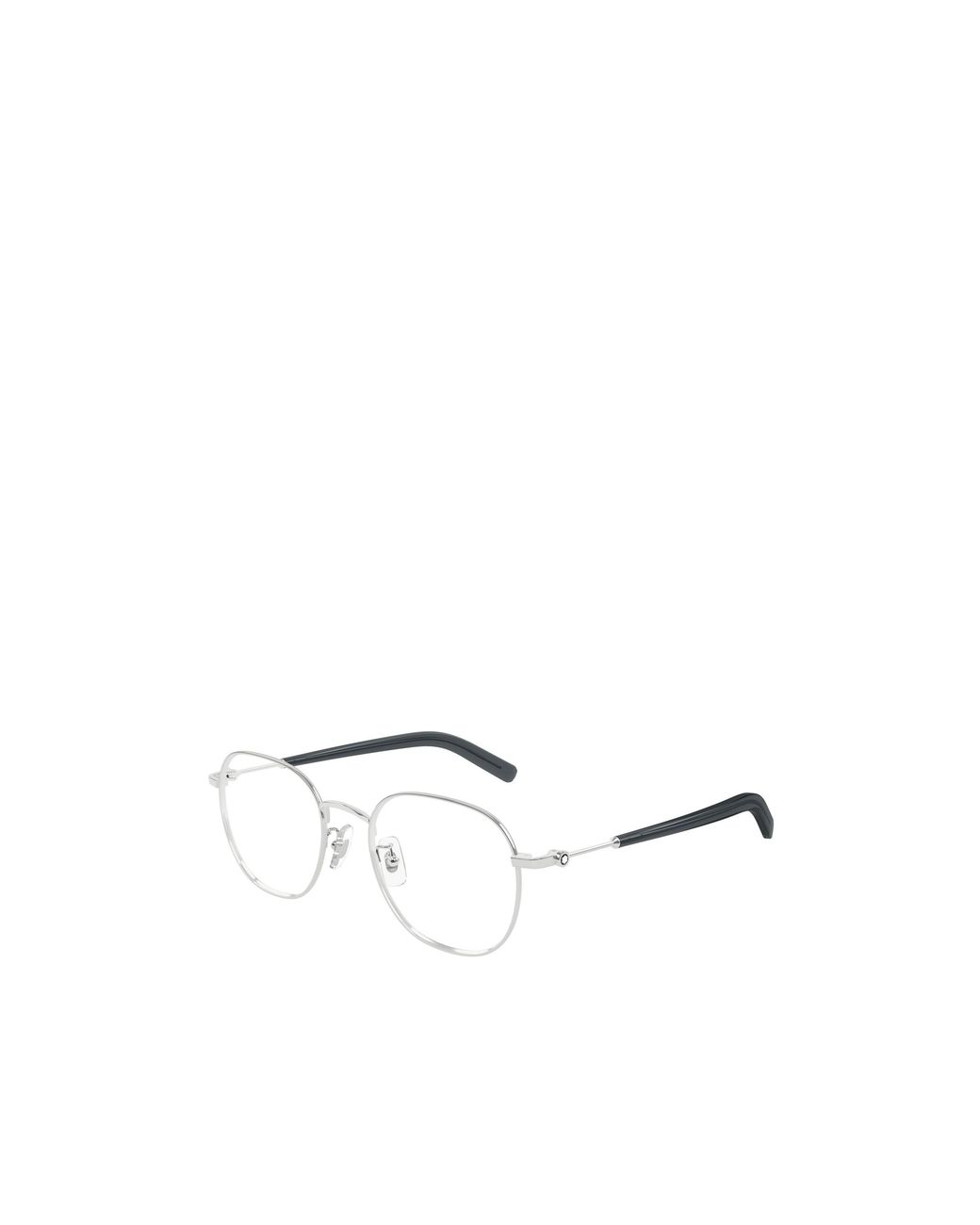 Montblanc White Eyewear Round Frame Glasses for men