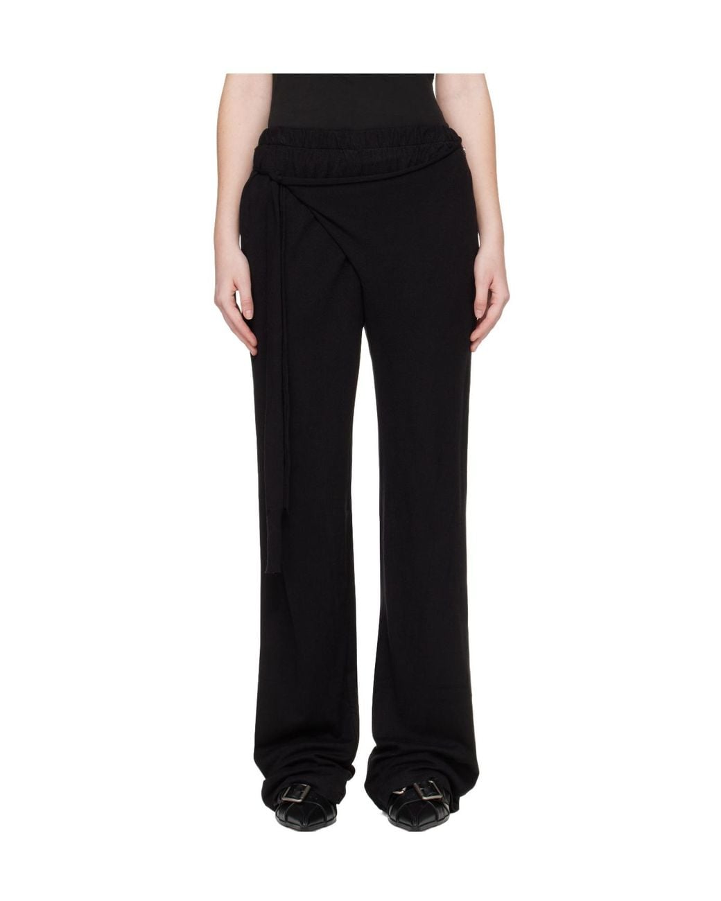 OTTOLINGER Black Casual Pants With Elastic Waistband