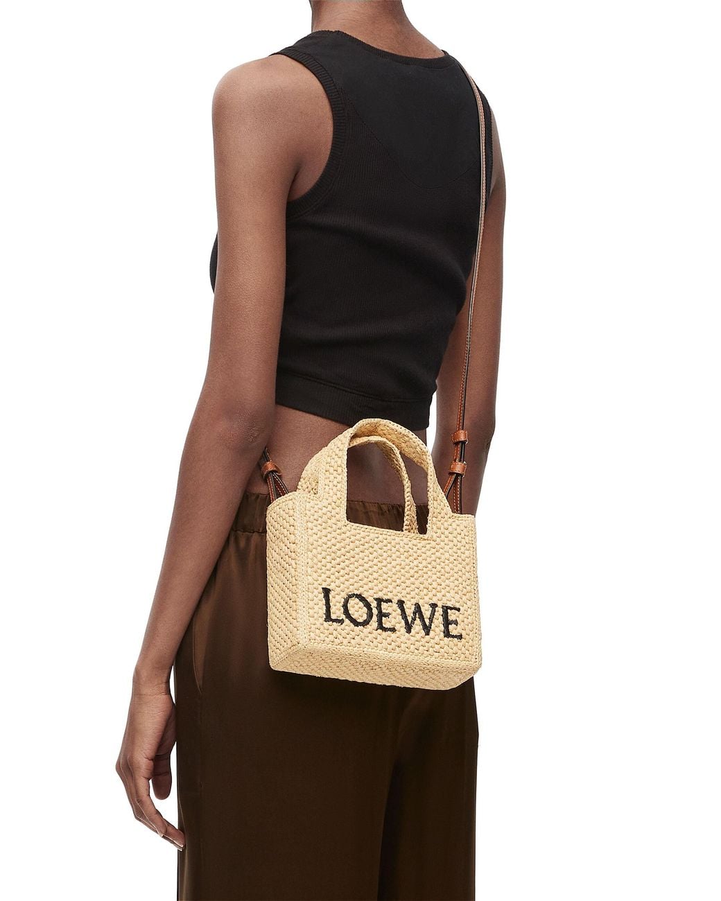 Loewe Natural Font Mini Top Handle Bag