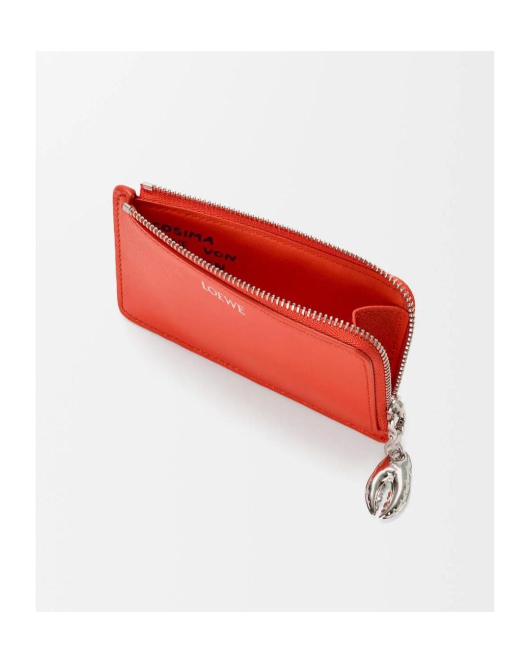 Loewe Red Claw-Shaped Coin Wallet