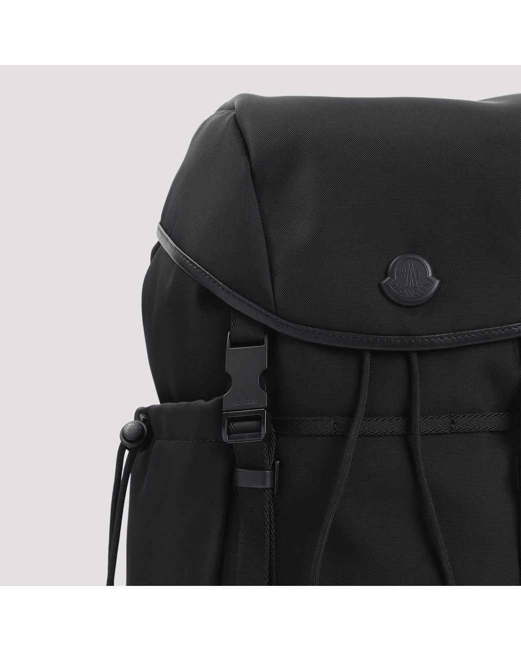 Moncler Black Flap Backpack for men