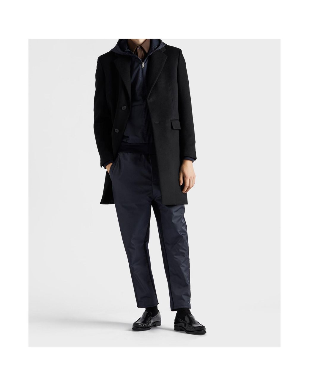Prada Blue Technical Cotton And Re-Nylon Pants for men