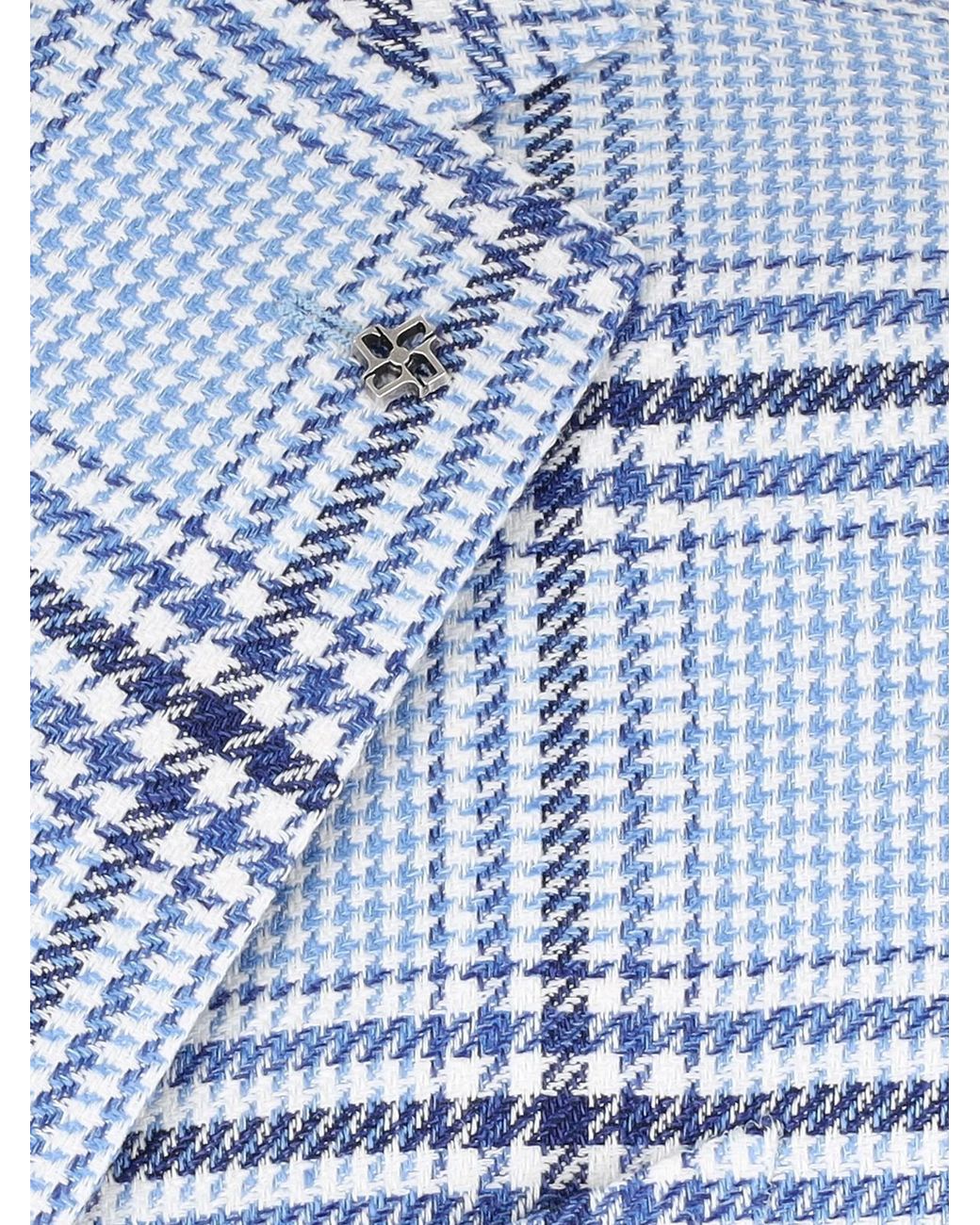 Tagliatore Blue Checkered Single-Breasted Blazer for men