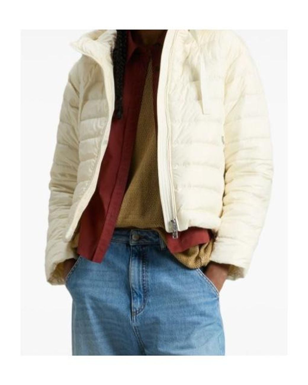 Woolrich Natural Nylon Short Down Jacket
