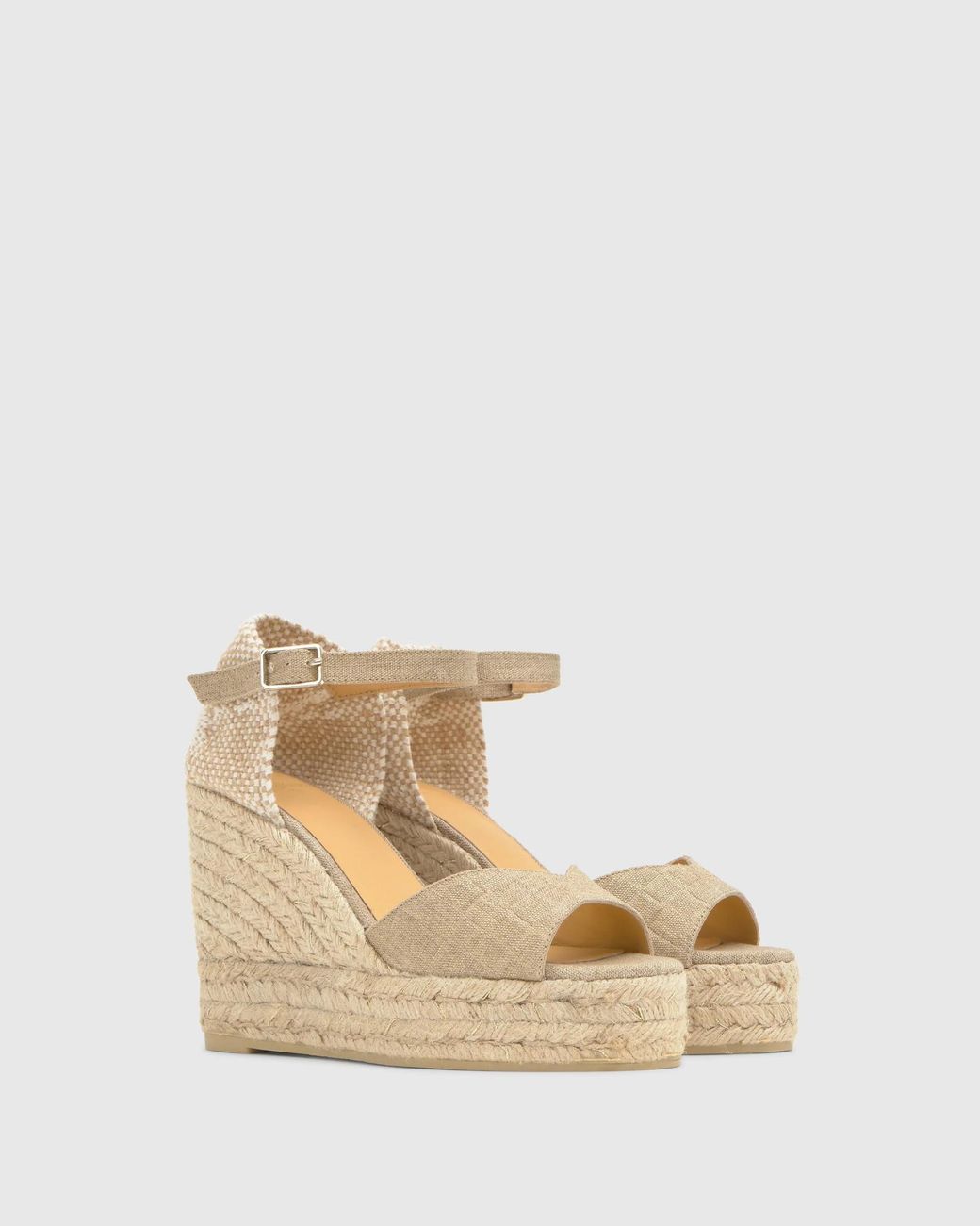Castaner Natural Castañer Wedge Ankle-Strap Heeled Sandals
