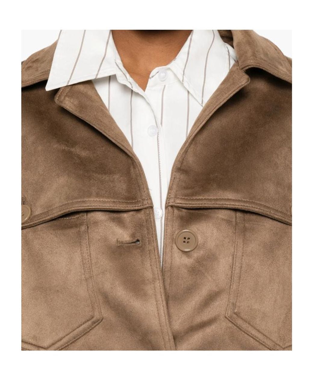 Frankie Shop Brown Long-Sleeved Casual Jacket
