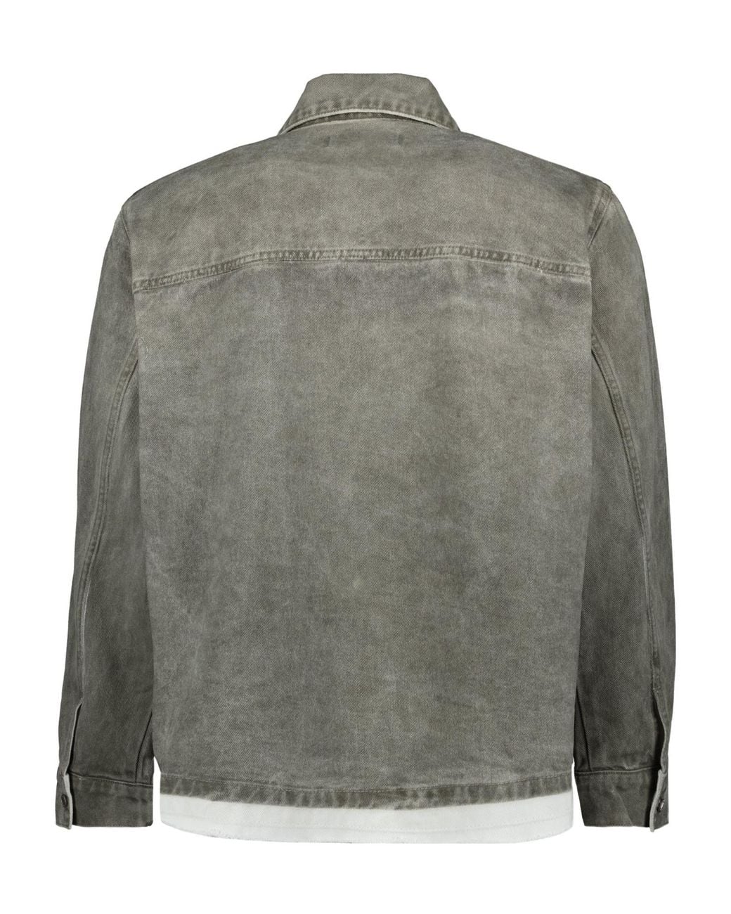 IRO Gray Celino Washed Button-Up Denim Shirt for men