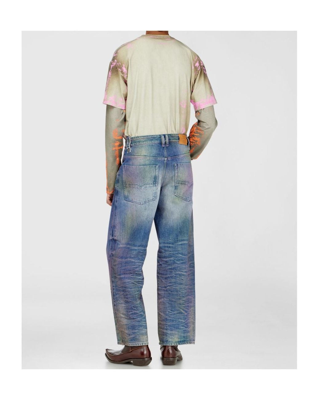 DIESEL Blue 1982 D-Hakou High Waist Relaxed Jeans for men