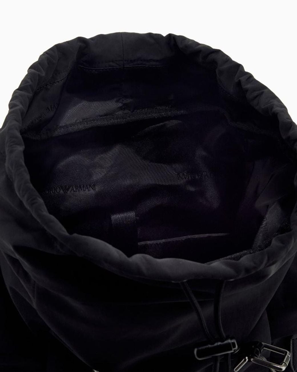 Emporio Armani Blue Logo Appliqué Flap Backpack for men