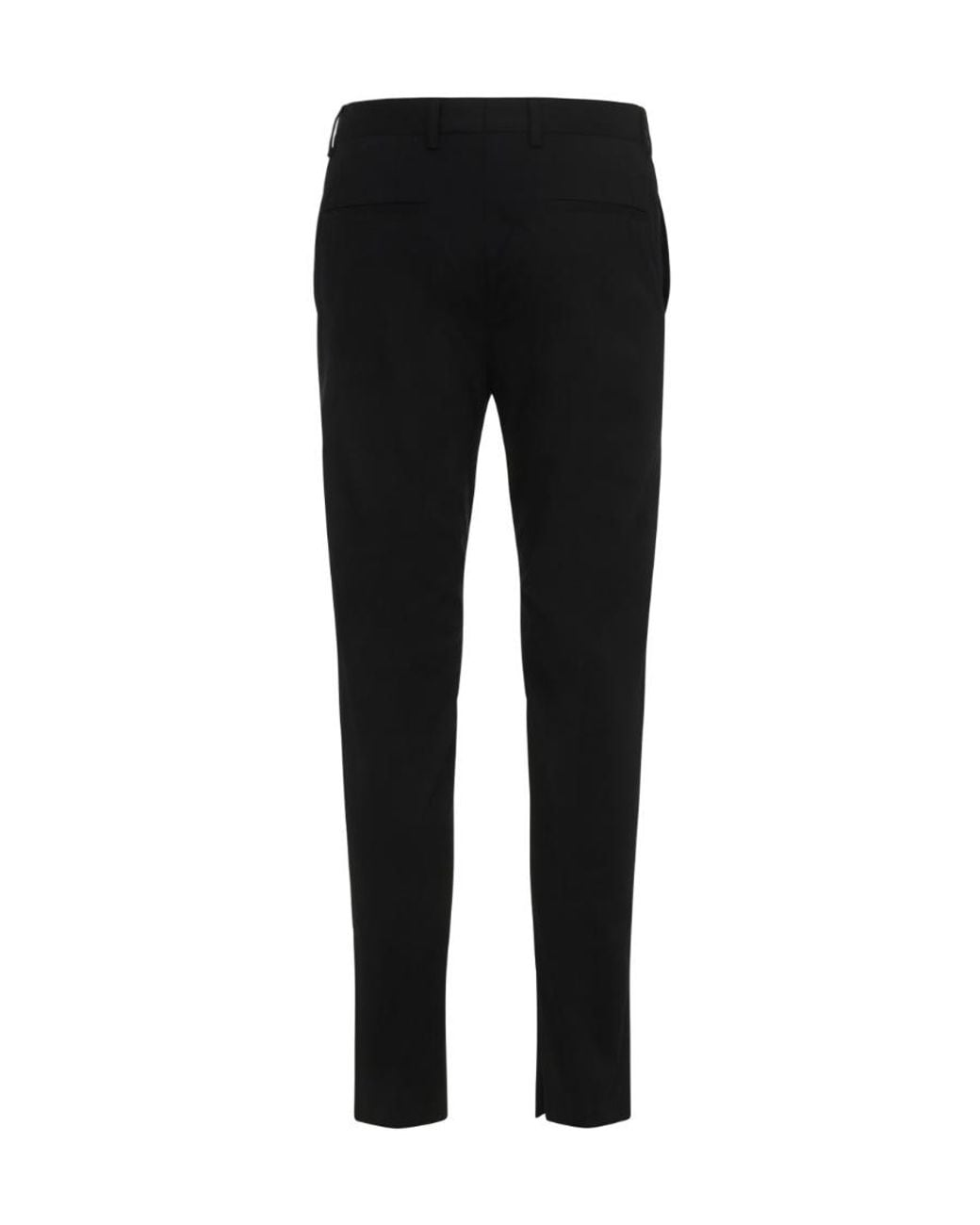 Dolce & Gabbana Black Logo Plaque Buttoned Pants for men
