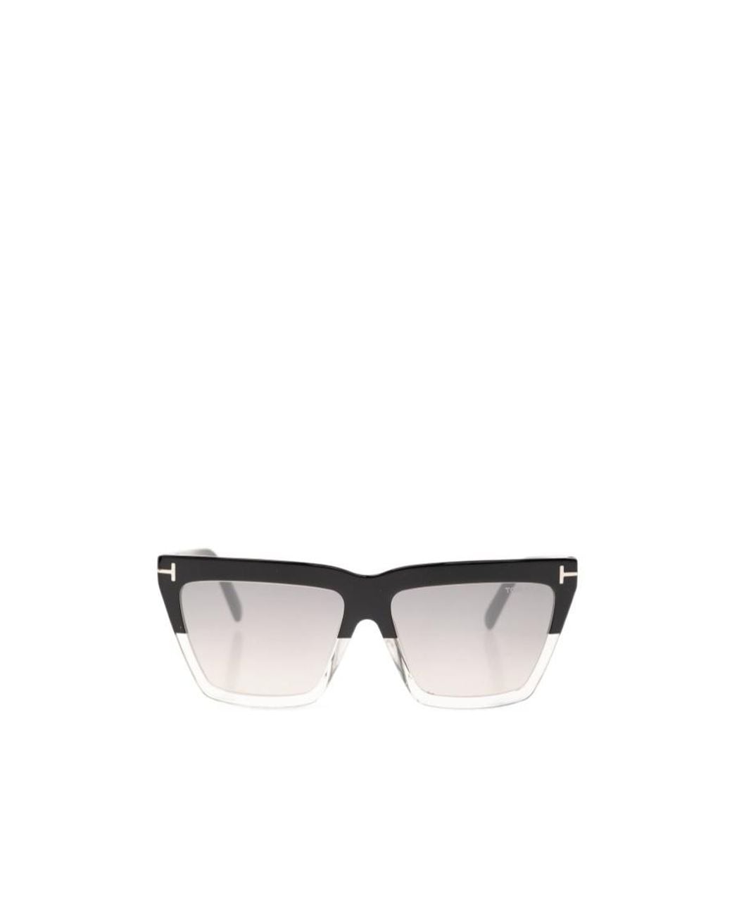 Tom Ford White Eyewear Eden Geometric Frame Sunglasses