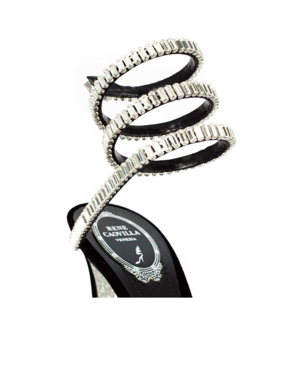 Rene Caovilla Black René Caovilla Spark Velvet Sandals