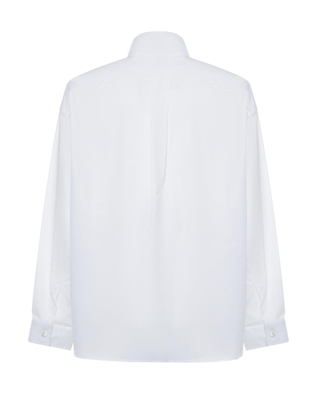 Hed Mayner White Stand-Collar Popover Shirt for men