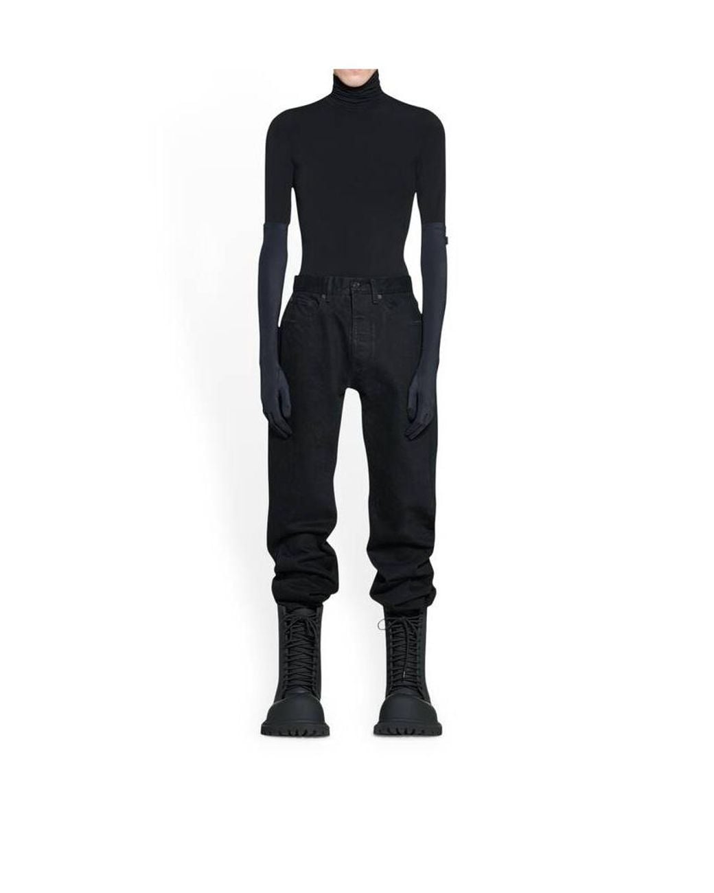 Balenciaga Black Straight Leg Jeans for men