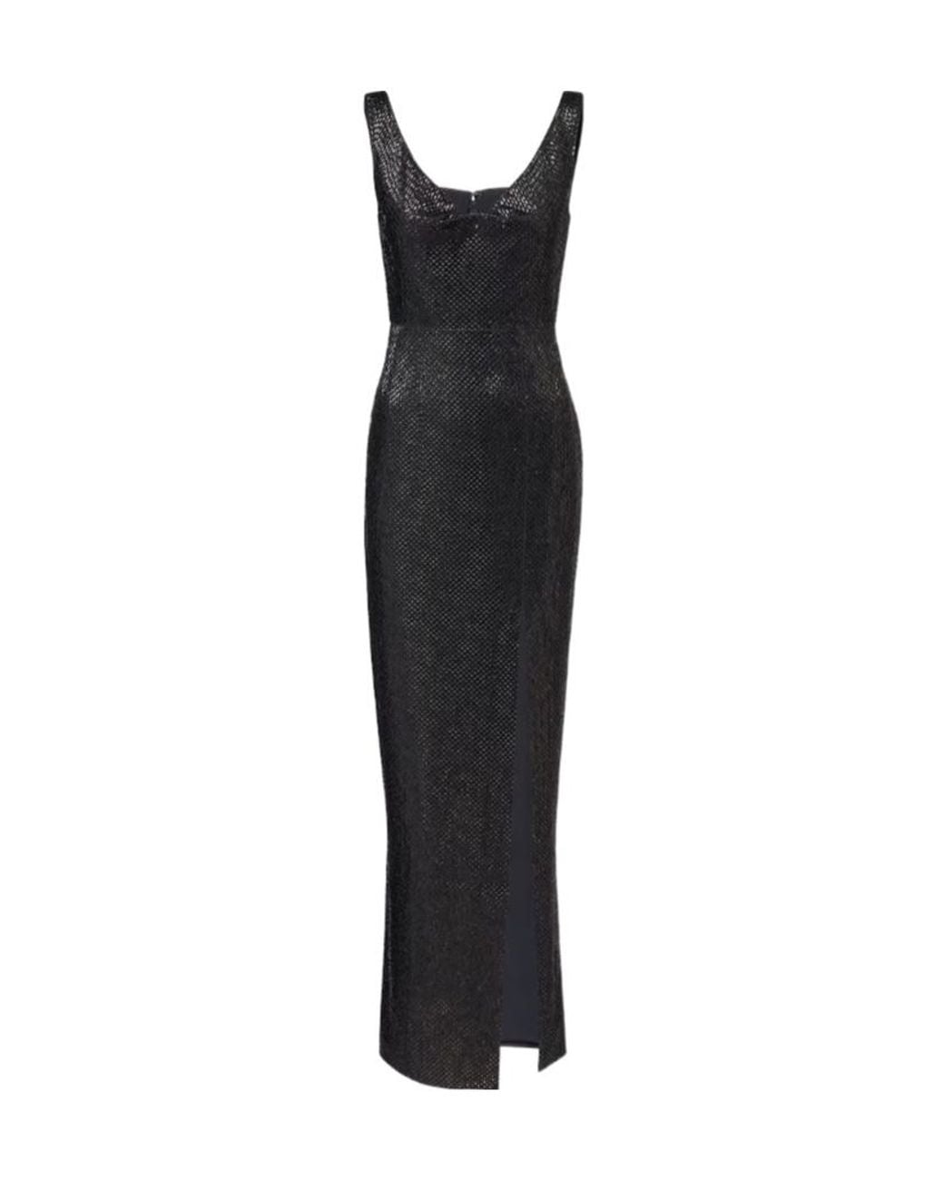 Roland Mouret Black Embellished Crêpe Gown
