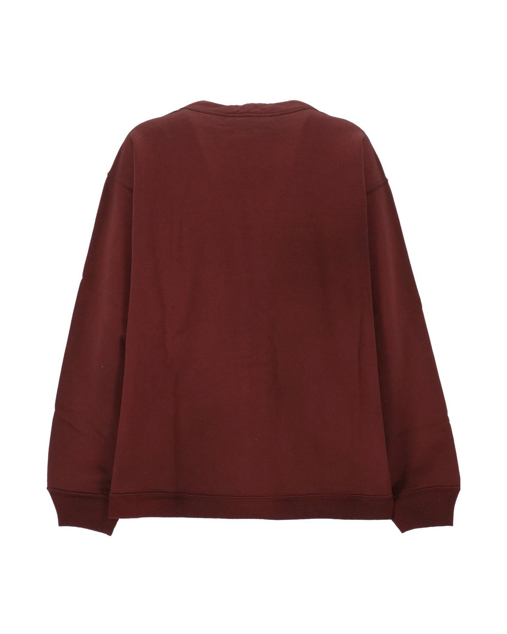Miu Miu Red Button-Up Fleece Sweatshirt