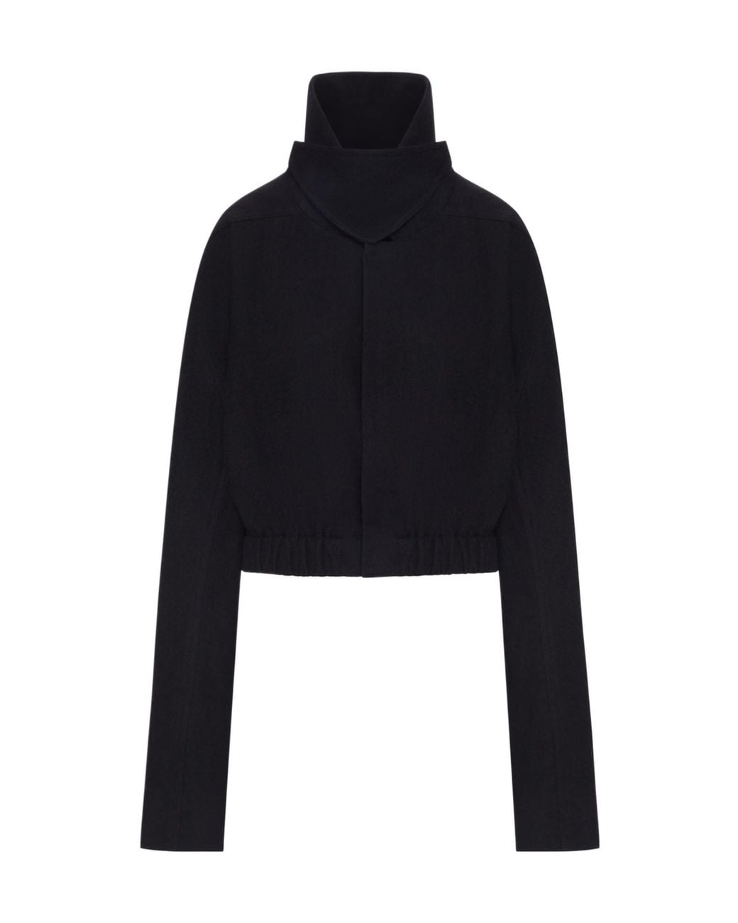 Rick Owens Black Long-Sleeve Casual Jacket