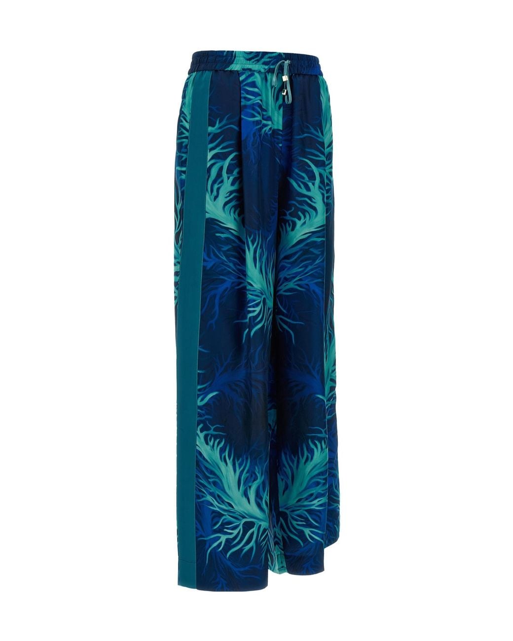 F.R.S For Restless Sleepers Blue F.R. For Restless Sleepers Coral Print Wide-Leg Pants