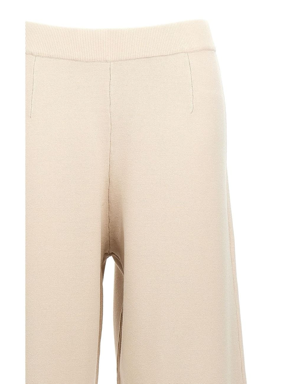 Max Mara Natural Elastic Waist Casual Pants