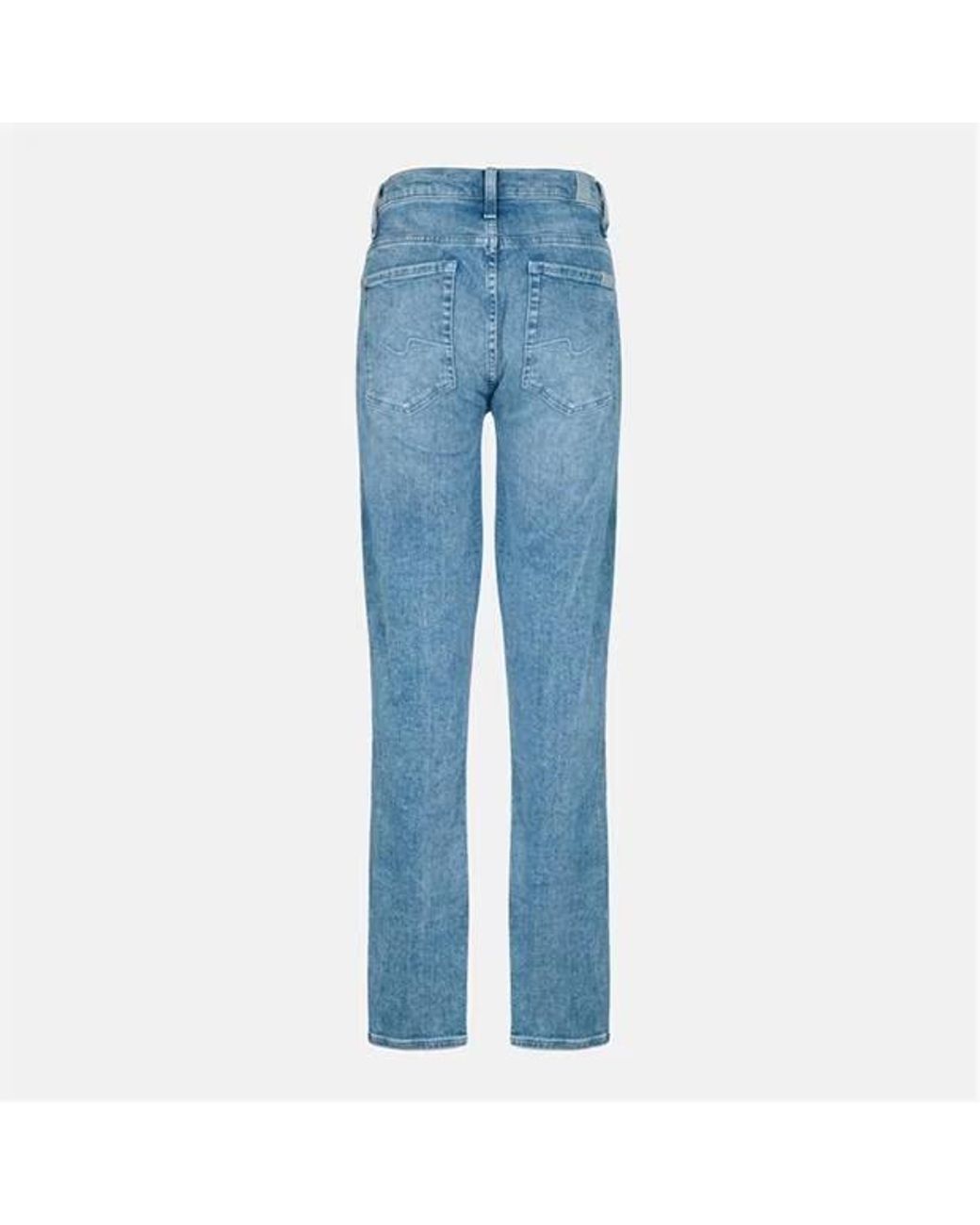 7 For All Mankind Blue High Waist Skinny Jeans