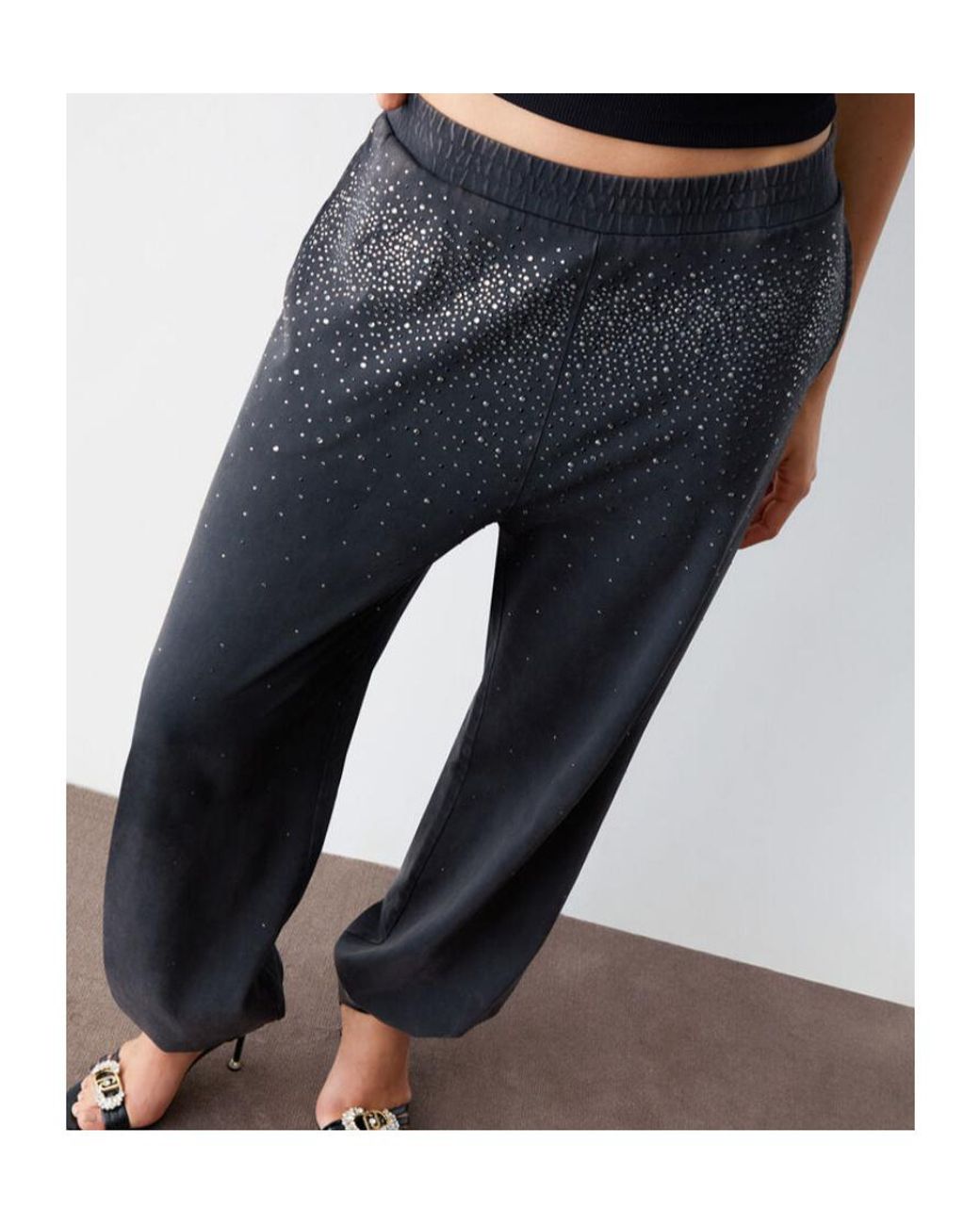 Liu Jo Blue Embellished Trousers