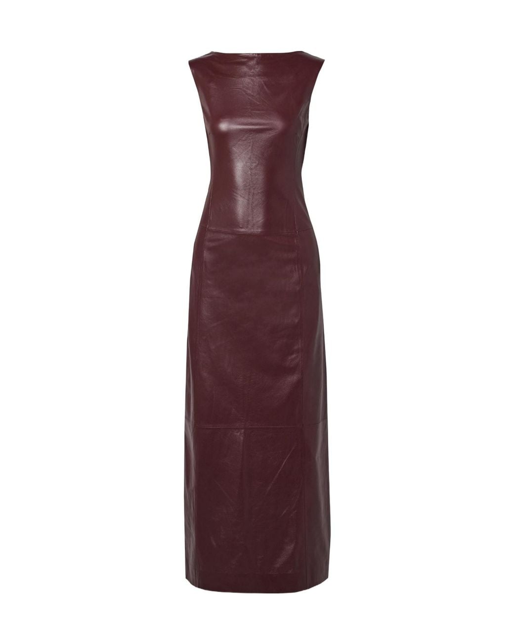 Proenza Schouler Purple Open-Back Leather Midi Dress