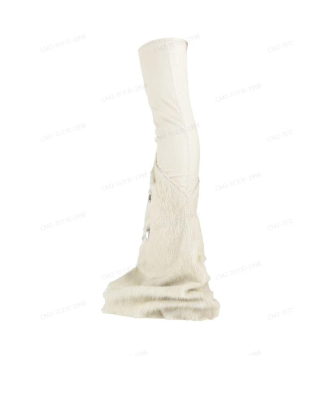 Rick Owens White Minimalist Boots