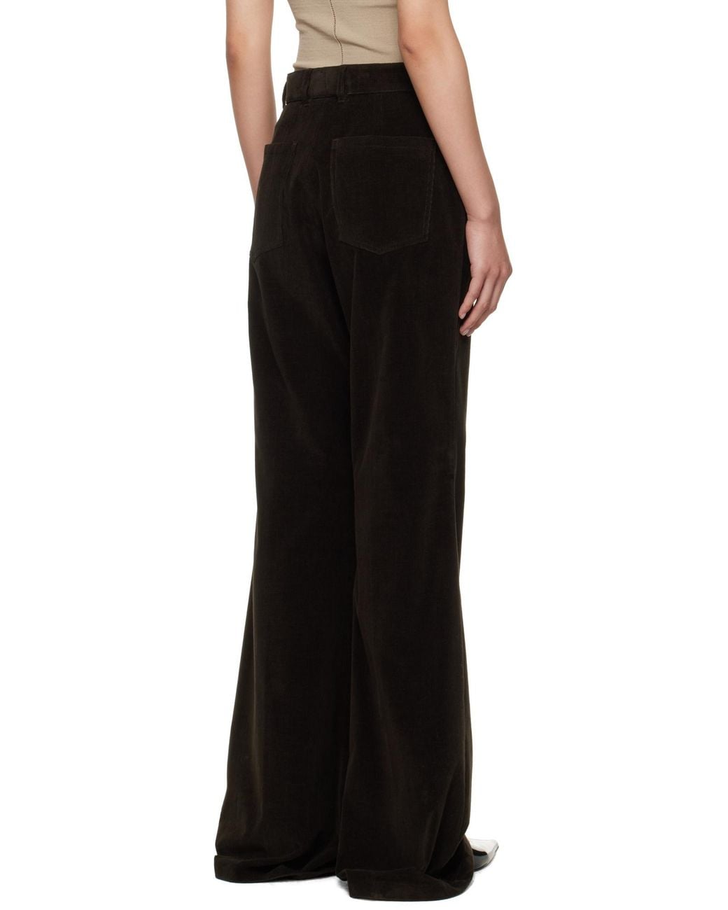 Ferragamo Black Ferragamo Flared Cords Trousers