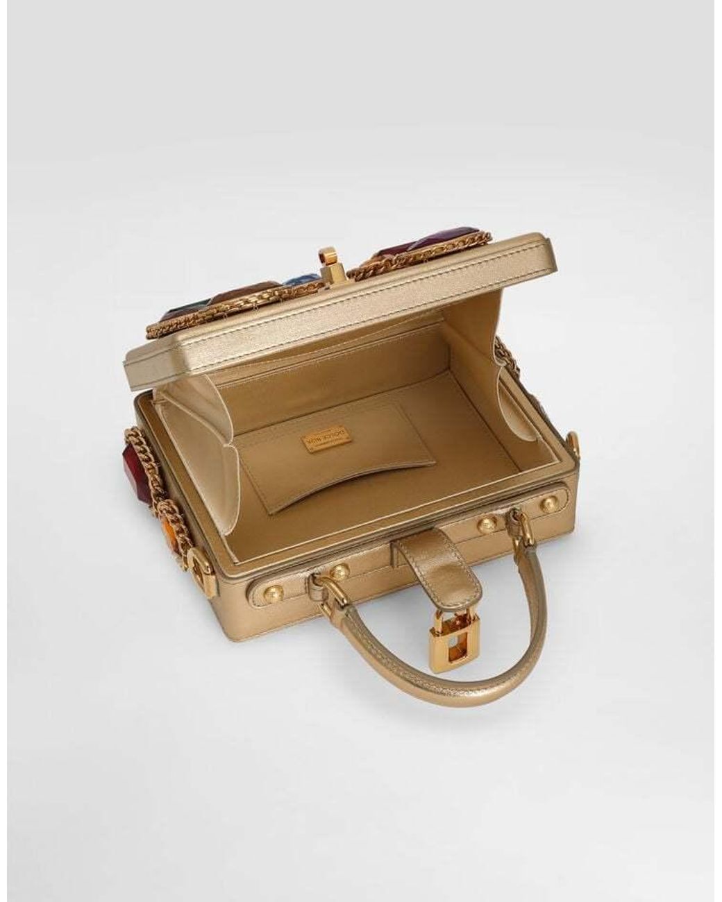 Dolce & Gabbana Multicolor Jewel-Embellished Box Tote Bag