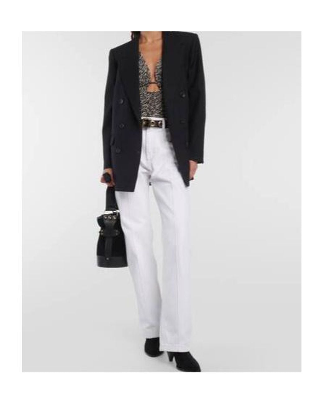 Isabel Marant White High-Rise Boyfriend Jeans
